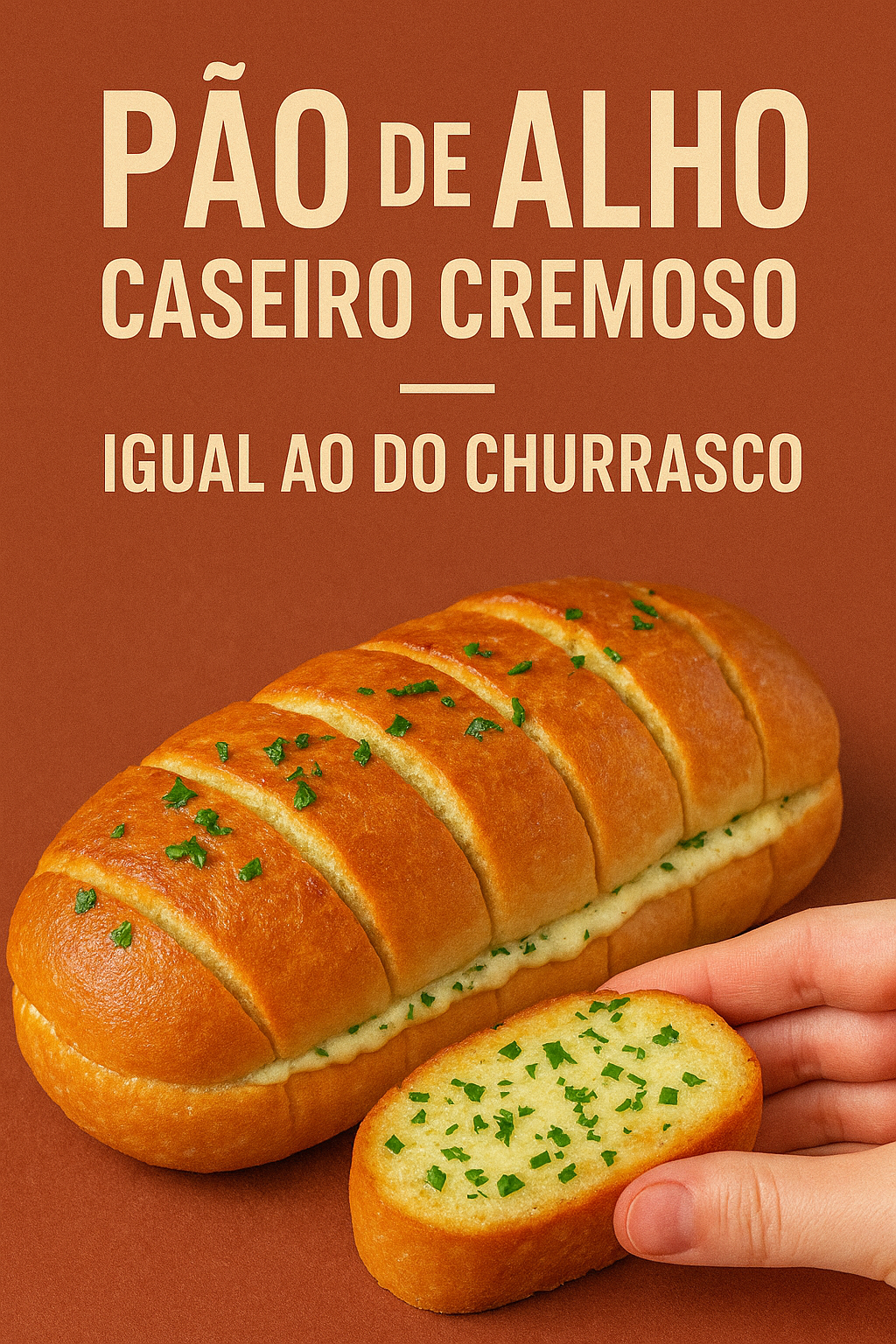 Pão de Alho Caseiro Cremoso — Igual ao do Churrasco Pão de Alho Caseiro Cremoso — Igual ao do Churrasco