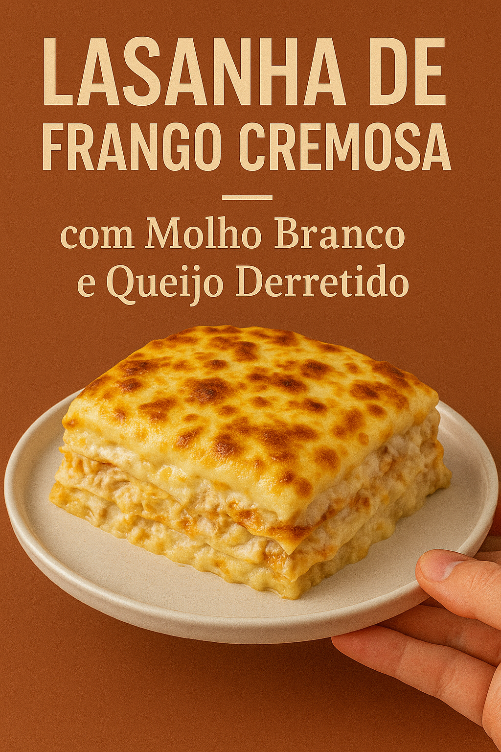Lasanha de Frango Cremosa com Molho Branco e Queijo Derretido Lasanha de Frango Cremosa com Molho Branco e Queijo Derretido