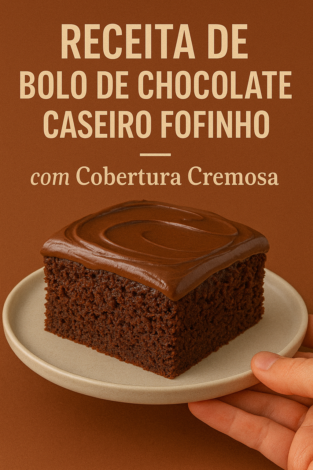 Receita de Bolo de Chocolate Caseiro Fofinho com Cobertura Cremosa Receita de Bolo de Chocolate Caseiro Fofinho com Cobertura Cremosa